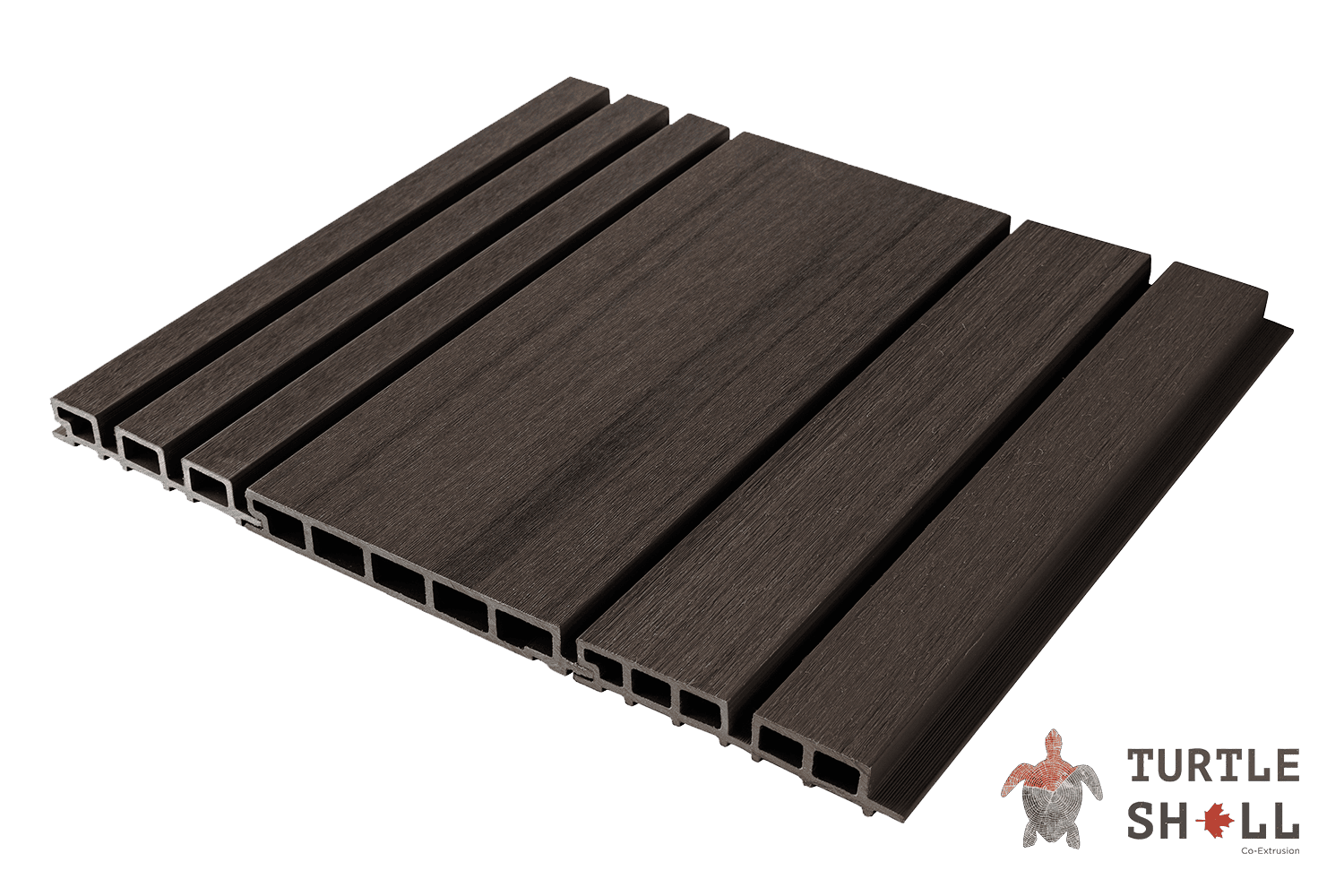 Фасадная (стеновая) реечная панель из дпк Mono Lines, Texas Hickory Co-Extrusion