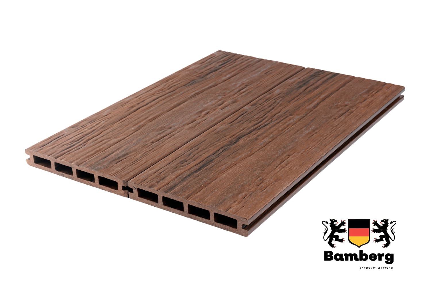 Террасная доска Bamberg SquareFossiled, African Bubinga (Окаменелое дерево)  — Black Deck