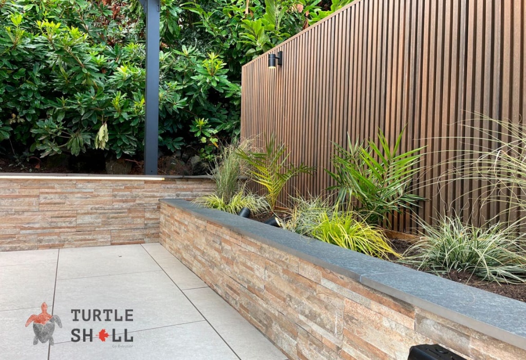 Реечная панель ДПК Middle Lines, Australian Palisander, Коэкструзия