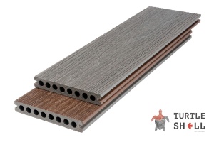 Террасная доска из ДПК Turtle Shell, Round, Scottish Slatewood, Co-Extrusion (Dual)